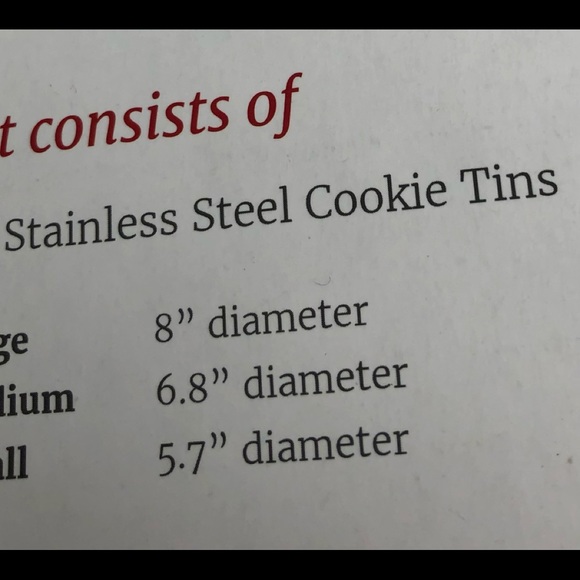 NWT never opened 3 nesting cookie tins red&white❣️ - Picture 8 of 10
